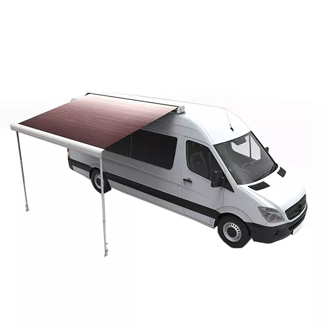 Маркиза накрышная электро Camplife 4 м ,белая, морская волна