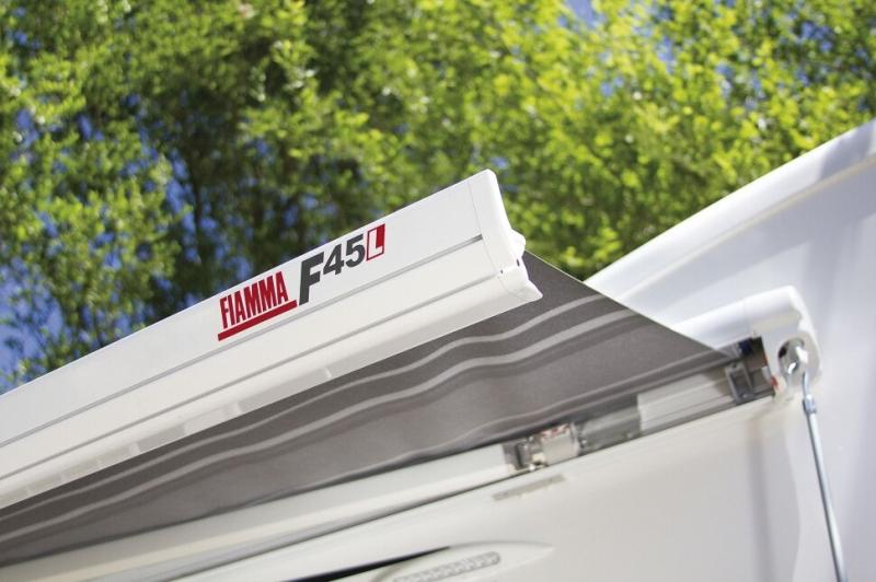 Маркиза настенная Fiamma F45, 4,5м, белая, королевский серый