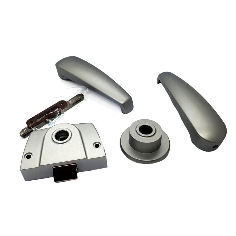 Замок душевой одноточечный, серебристый