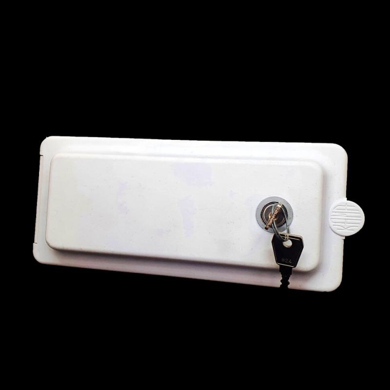 Розетка внешняя Reich для подключения газа и воды, с ключем, цвет белая