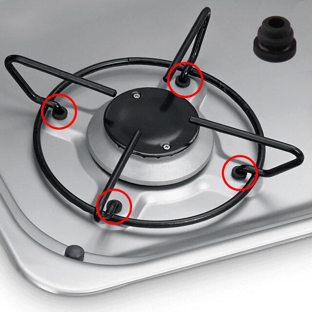 Заглушка для газовой плиты Dometic 4,7мм, черная, 4шт