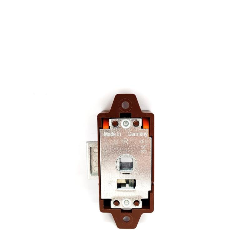 Замок двери туалета трехточечный, коричневый