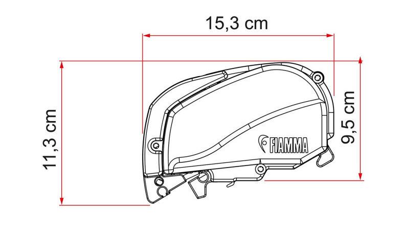 Маркиза Fiamma F80S, 3,4м, белая, королевский серый