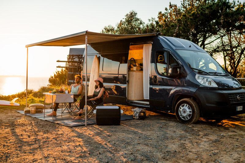 Маркиза накрышная Fiamma F80S, 4,5м, черная, темно-серый