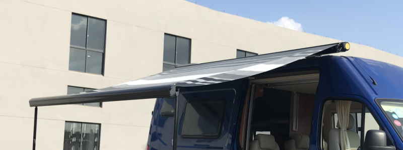 Маркиза накрышная электро Camplife 4,5 м ,черная, черный жемчуг