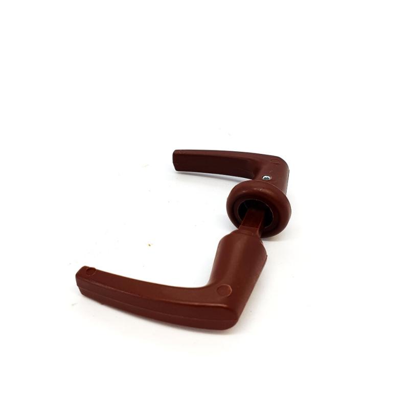 Замок двери туалета трехточечный, коричневый