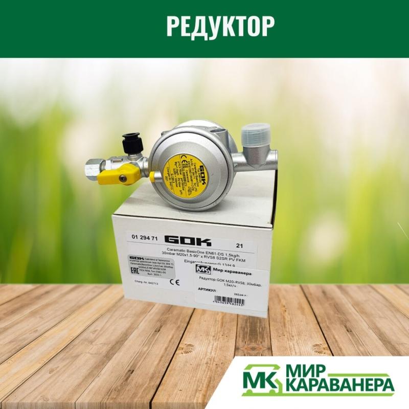 Редуктор GOK M20-RVS8, 30мБар, 1,5кг/ч