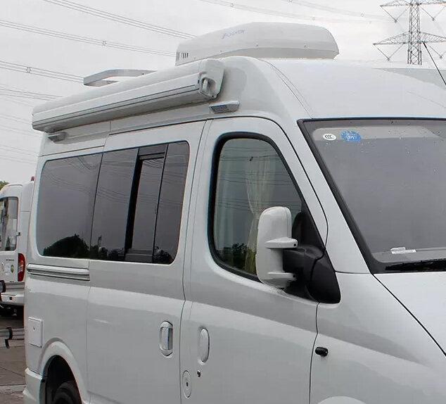 Маркиза настенная электро Camplife 4 м белая, морская волна