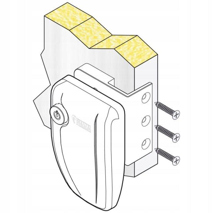 Замок дополнительный Fiamma Safe Door 3 Г-образный (комплект 3шт), белый