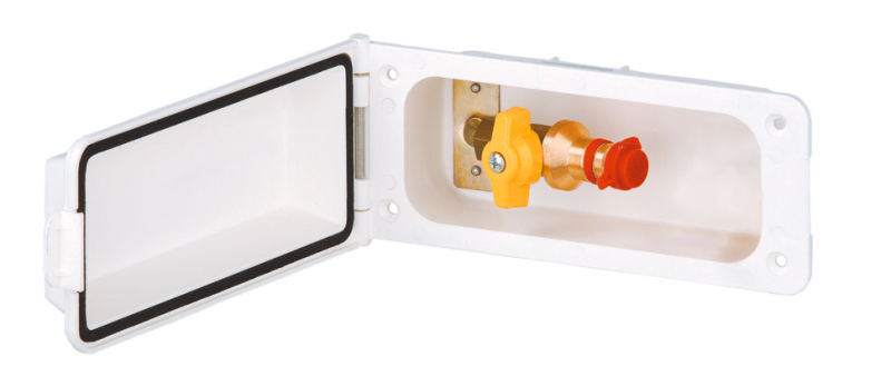 Розетка внешняя GOK для подключения газа, с ключем, белая